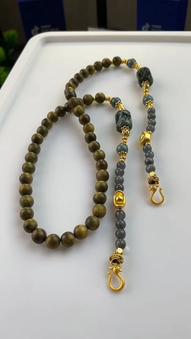 翡翠未镶嵌颈饰翡翠珠帘