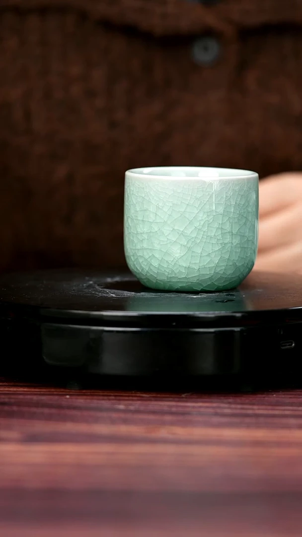 杯子#赵欢一级品原矿汝瓷扳指杯