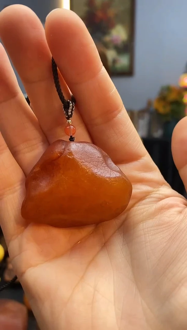 琥珀颈饰未镶嵌挂件
