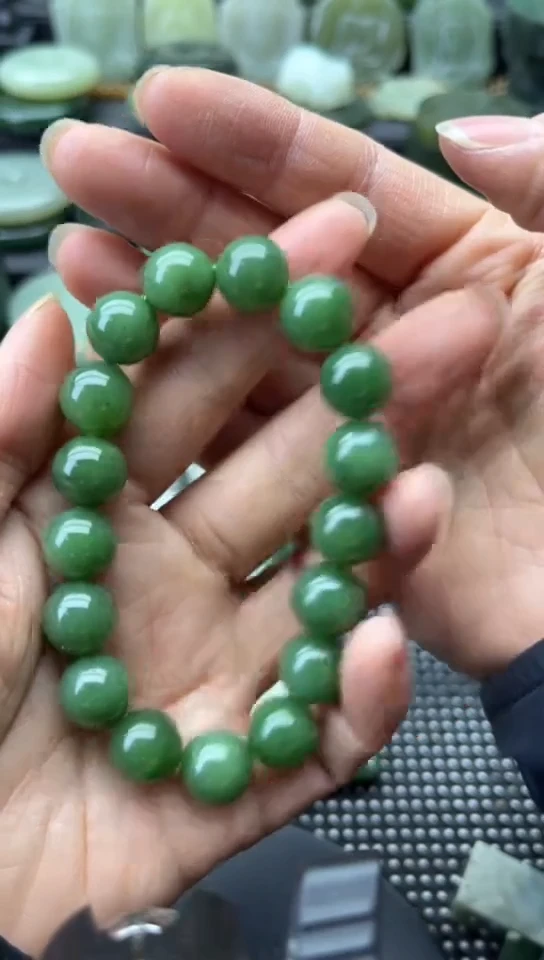 未镶嵌和田玉珠宝半成品手串