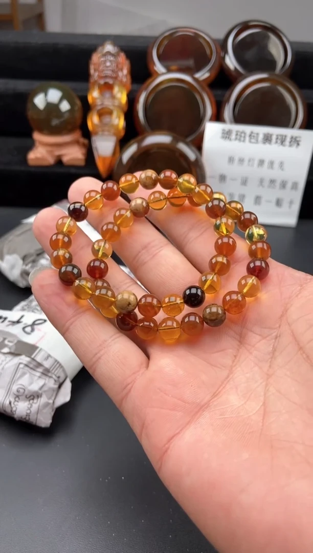 【闪购商品】琥珀手链未镶嵌多宝手串【多样性发货其中一】
