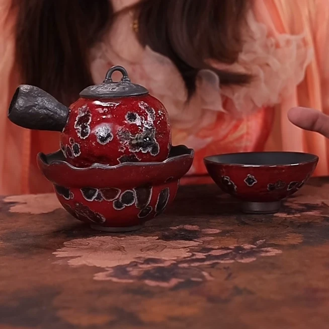 顶先 侧把壶功夫茶具A12808