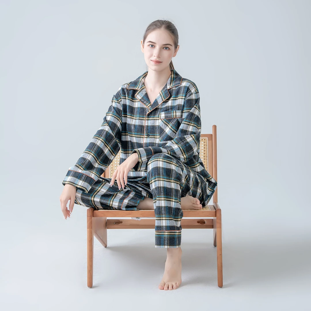 【Regimen系列】秋冬家居服珊瑚绒磨毛法兰绒纯棉睡衣女保暖套装