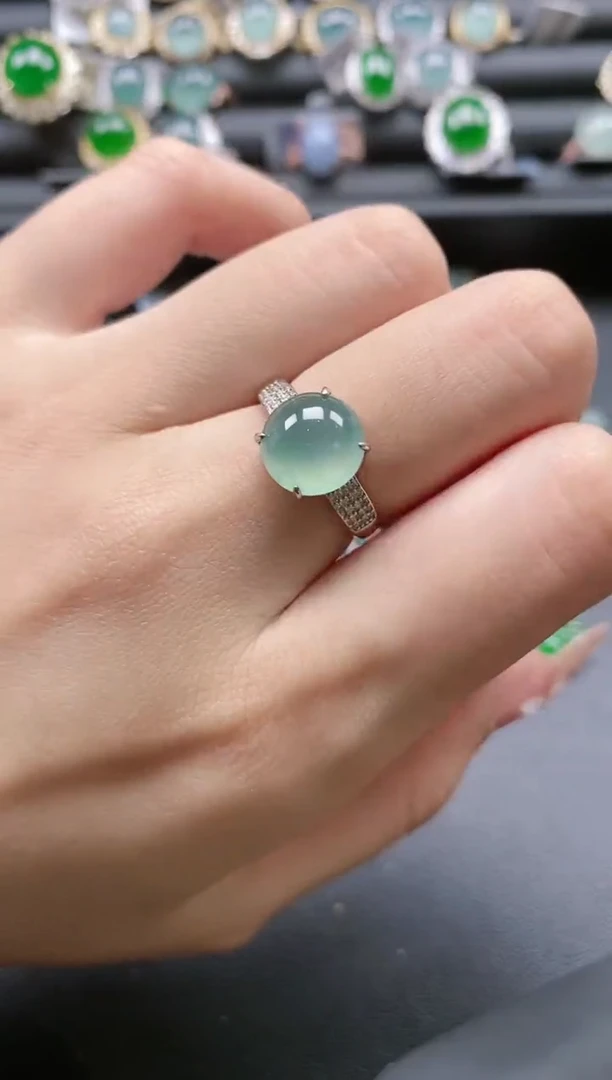 【闪购商品】翡翠戒指银S925镶嵌51151