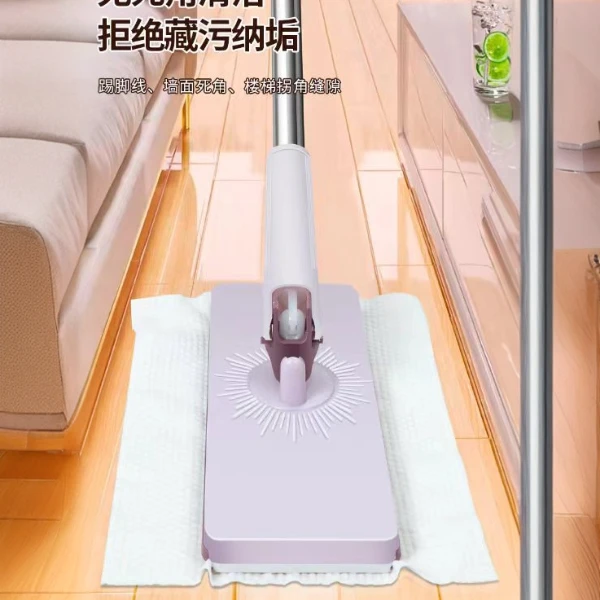懒人自动夹布拖把卫生间拖把家用清洁平板小拖把多功能洗脸巾拖把