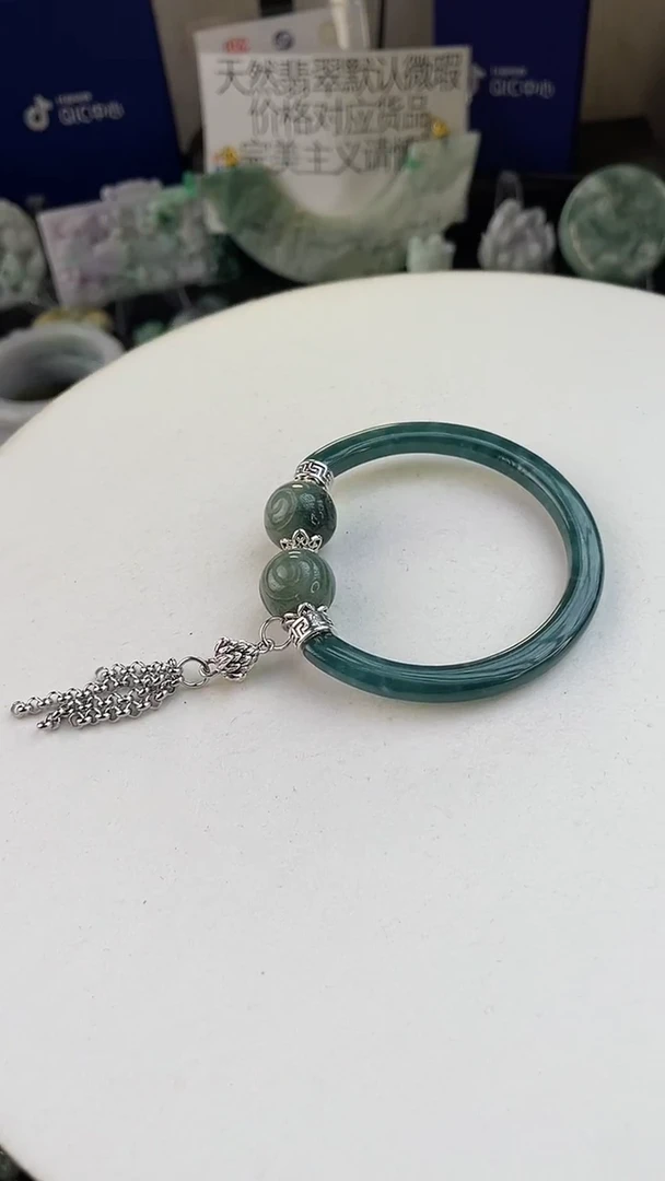 未镶嵌手链翡翠手工定制默认微瑕主播介绍为准