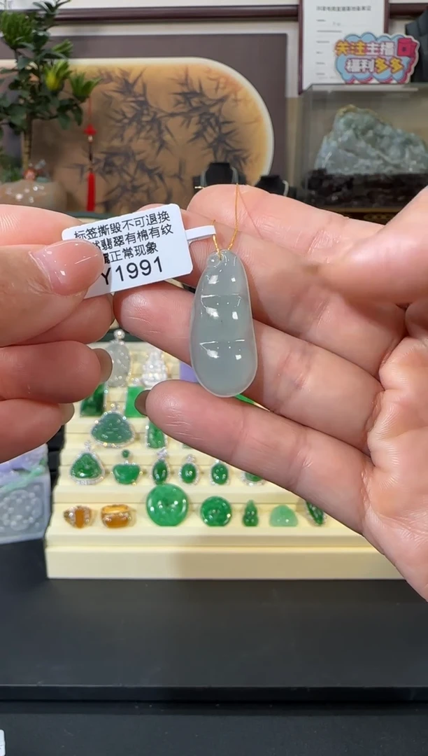 颈饰未镶嵌翡翠Y1991豆子福利价不退换