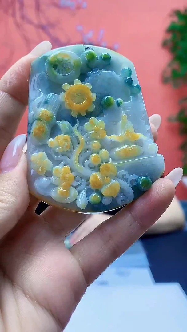 未镶嵌定制翡翠5160ty-毛货挂件178