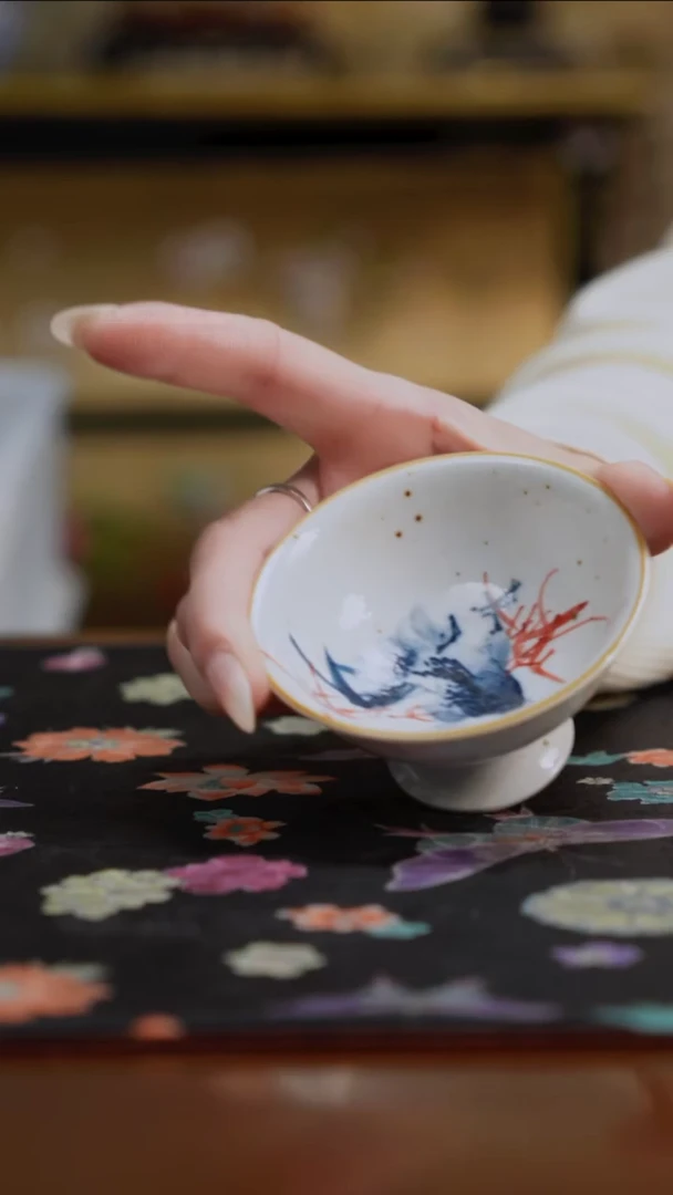 杯景德镇陶瓷杯碗柴烧多人