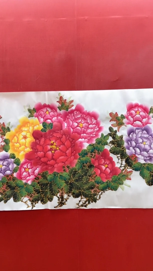 【闪购商品】国画【艳冠群芳】刘金玉教授亲笔手绘