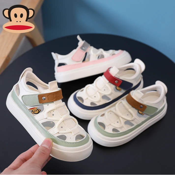 大嘴猴童鞋2025夏季透气男童凉鞋童鞋女童耐磨板鞋软底休闲鞋