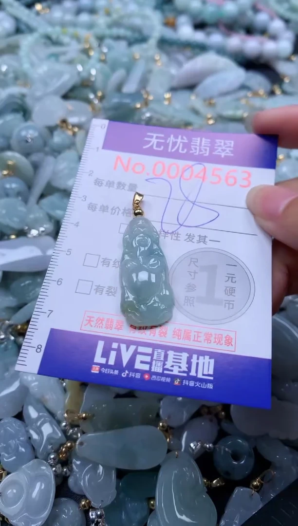 翡翠未镶嵌吊坠(不含链)4563