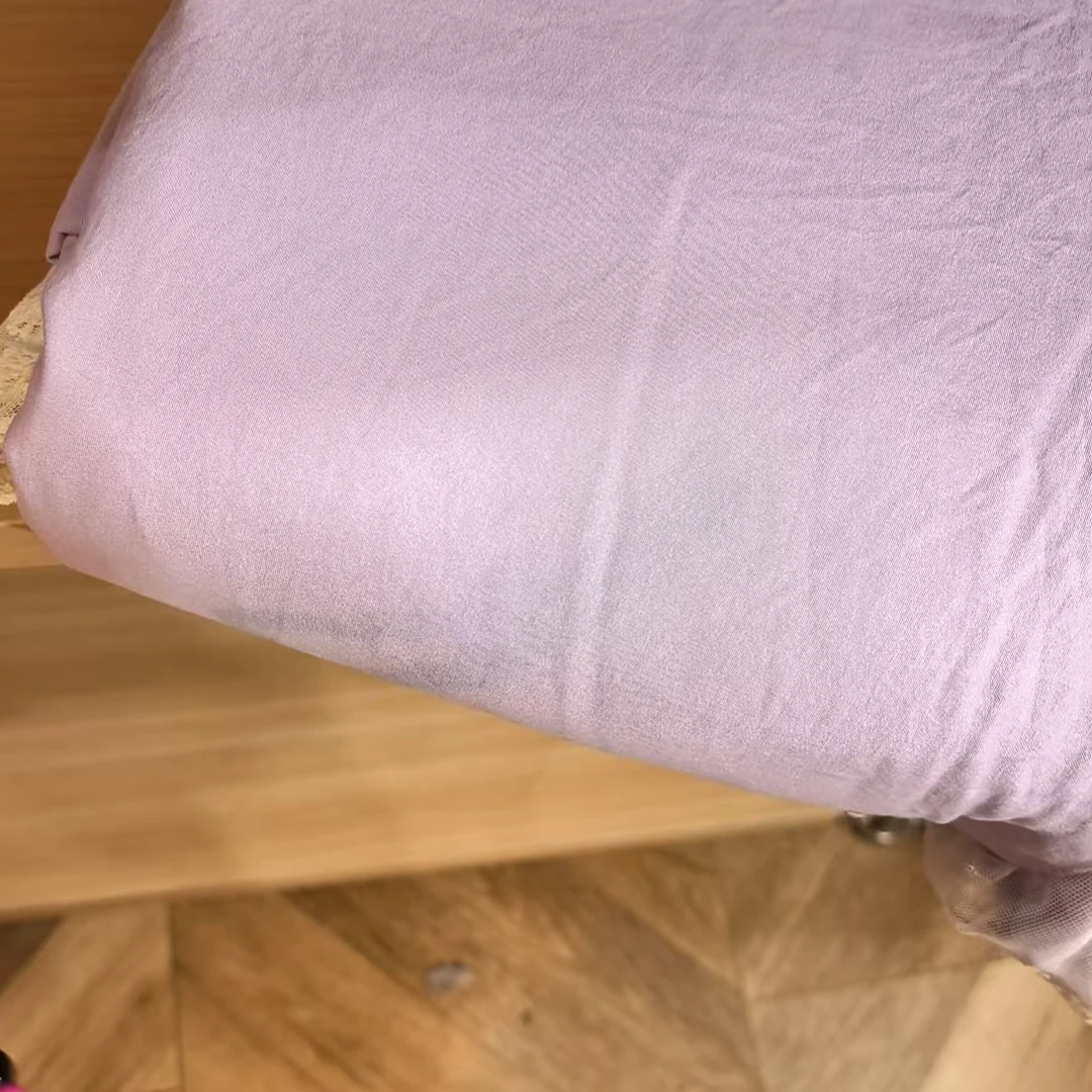 双层纱韩版蕾丝花边四件套紫色加大2.0米