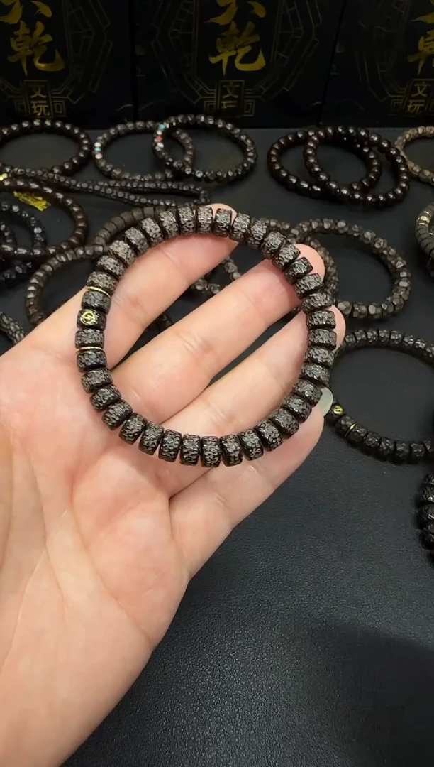 手串椰蒂印尼原生态椰嘎8mm精工雕刻款手串