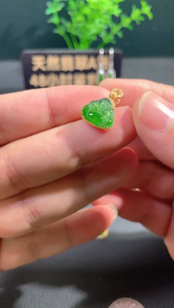 【闪购商品】翡翠颈饰18K金镶嵌翡翠