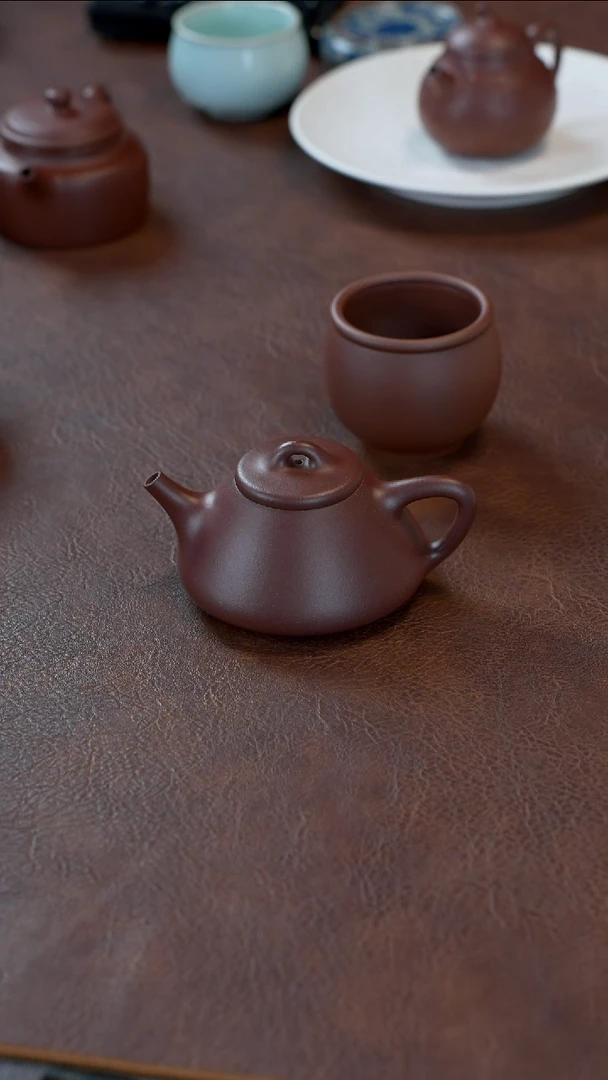 茶壶紫砂子冶石瓢 全手工 180CC