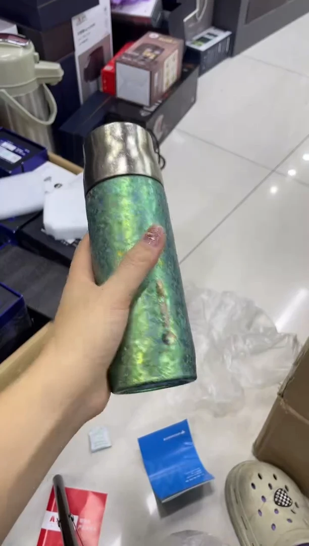 纯钛保温杯绿色蓝气球