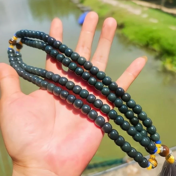 新疆和田玉青玉手持108 老邢卡10多样性发货 拍一发一