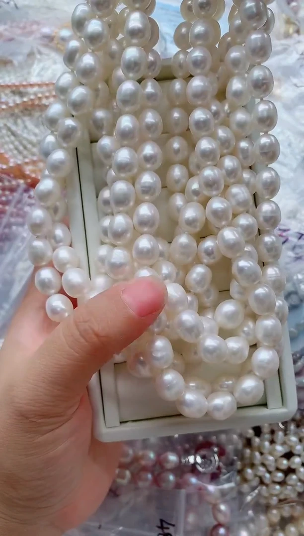 淡水珍珠合金项链多样性发其一，非无暇