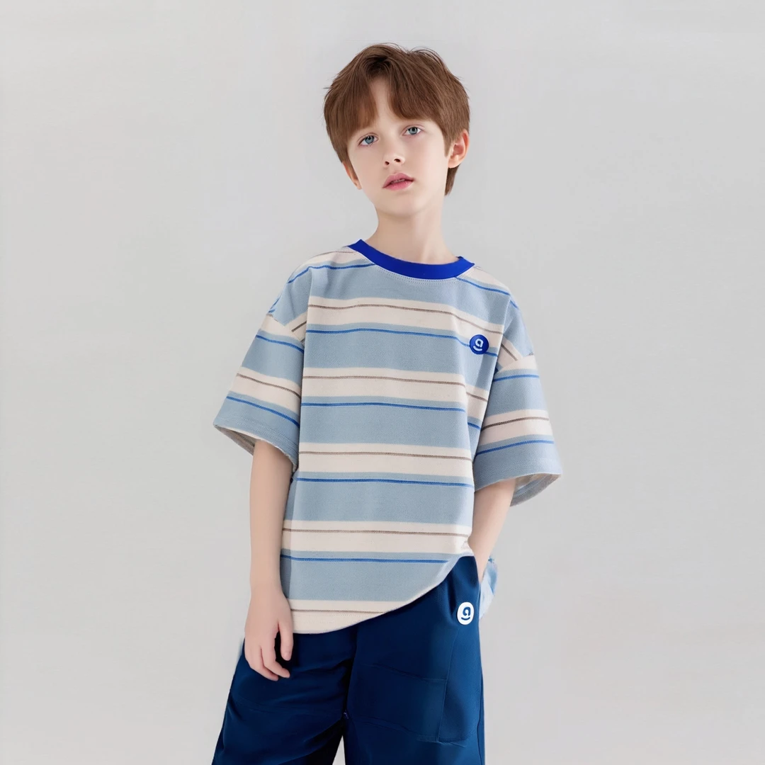 云彩棉T 透气 {MIEVE DUCK}夏儿童短袖时尚百搭男童圆领短袖12821