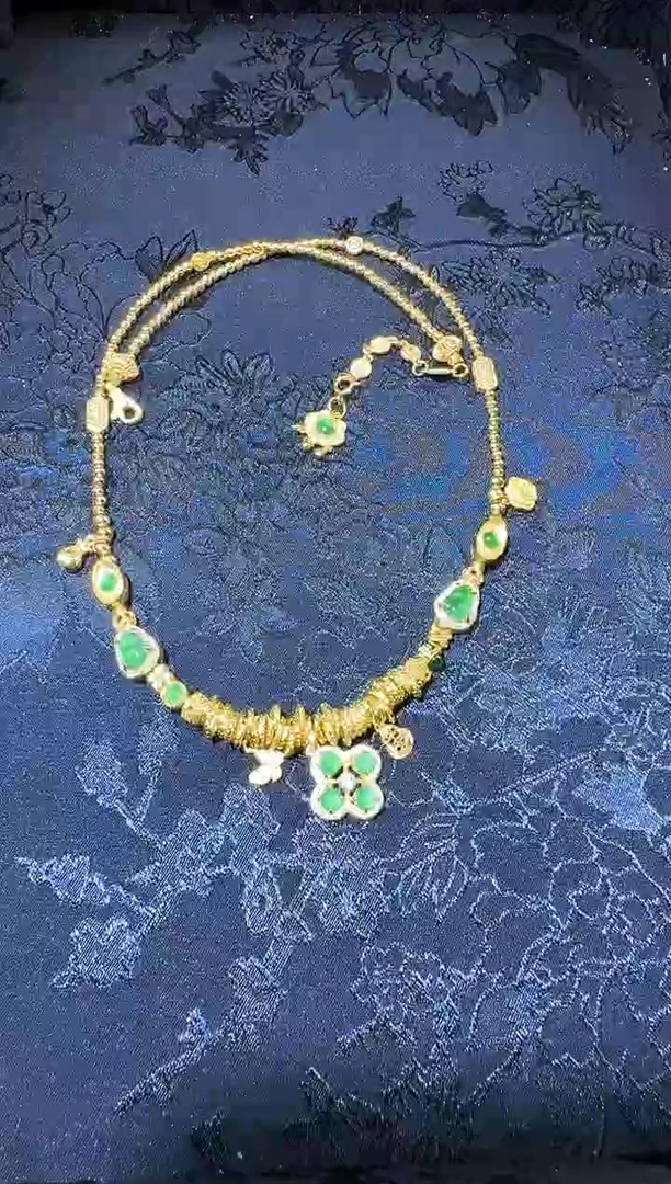 【闪购商品】翡翠项链银S925镶嵌项链