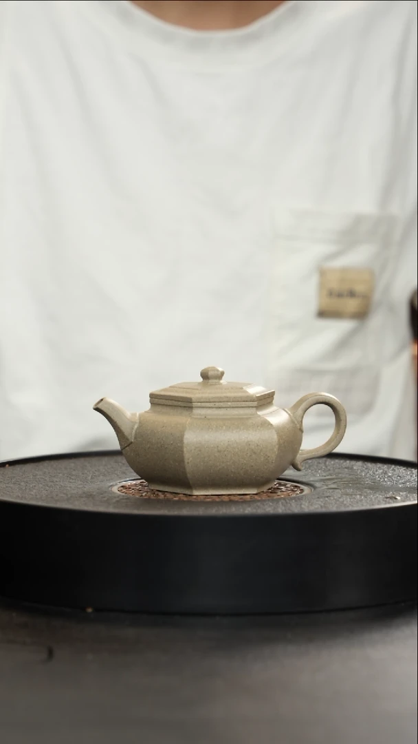 茶壶紫砂大水潭松花泥大彬六方