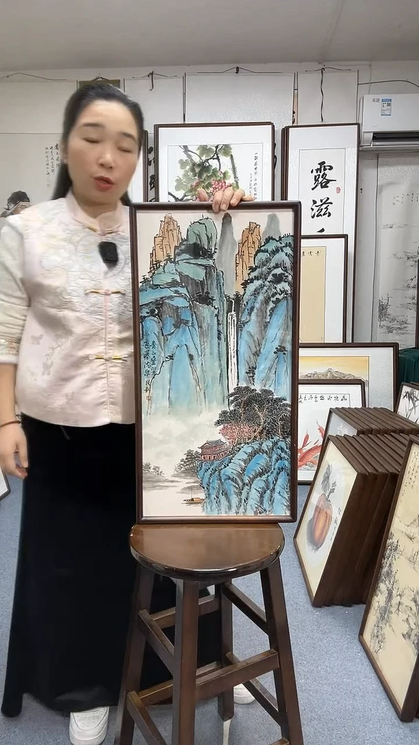 国画尺寸35*68木画框京东包邮手绘