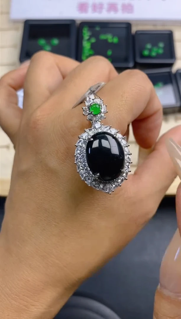 翡翠裸石天然翡翠蛋面12