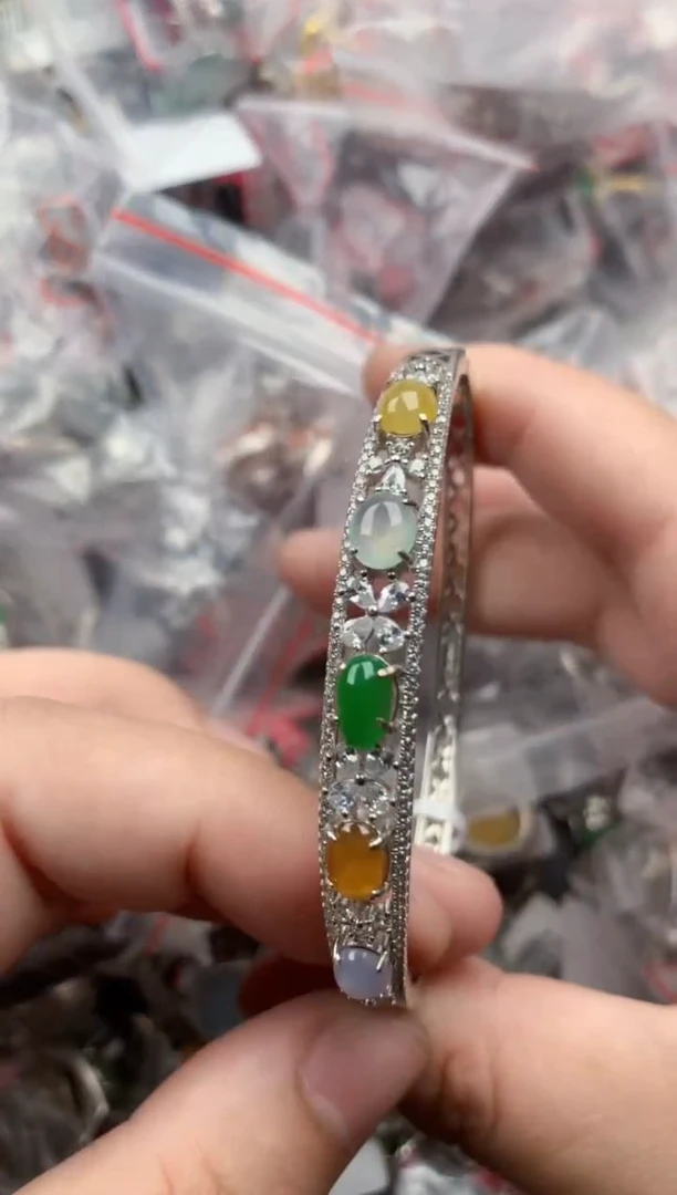 银S925镶嵌戒指翡翠1515   10