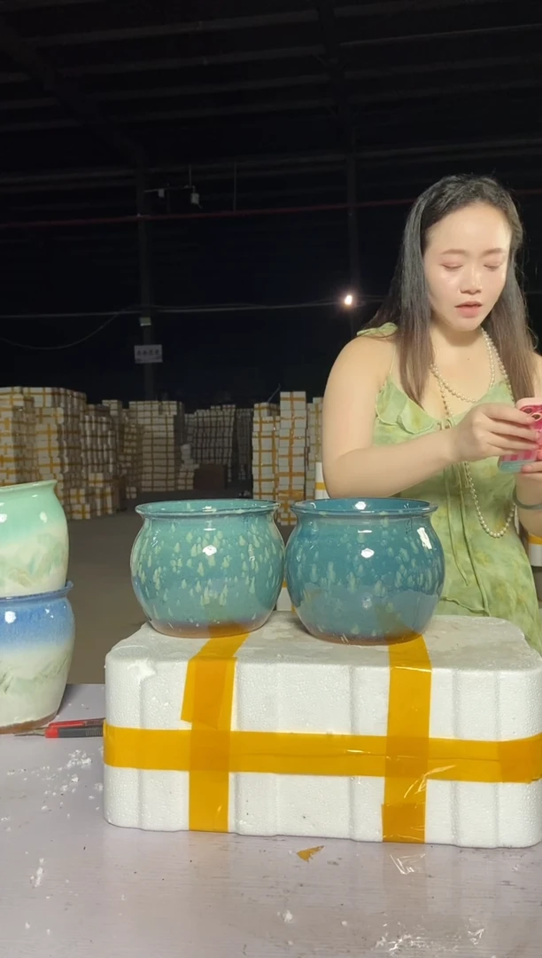 宜兴紫砂粗陶花盆18/16