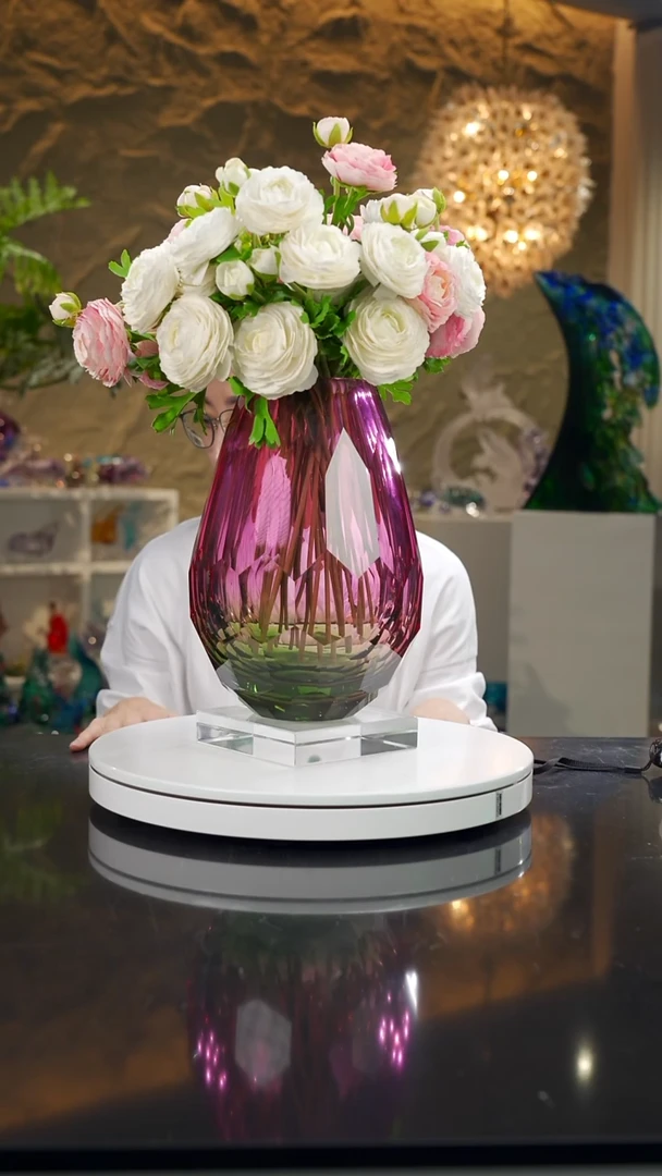 福利金红绿切面花瓶