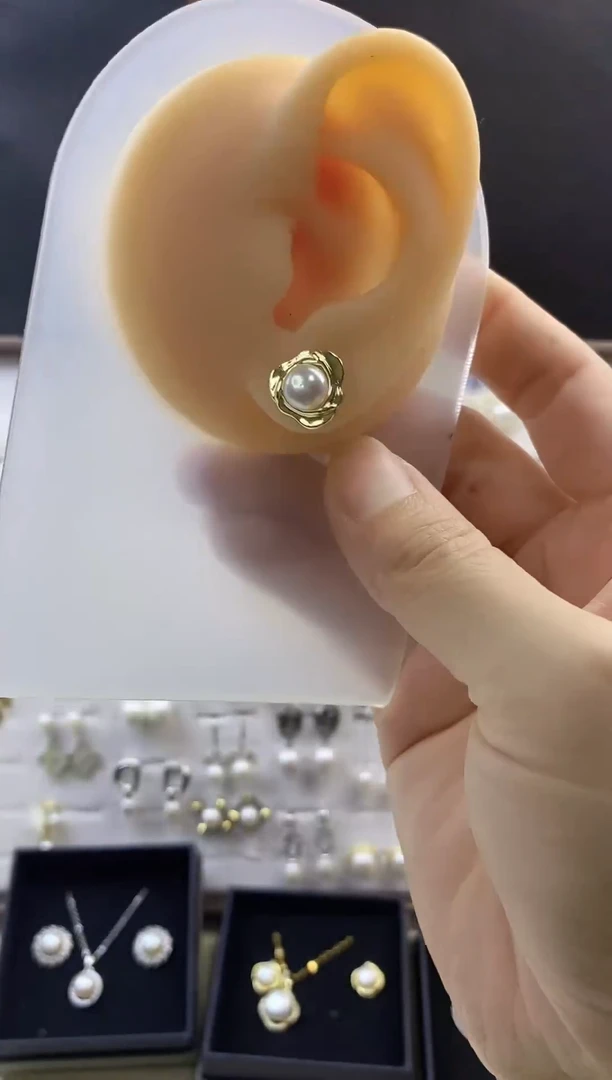 合金耳饰淡水珍珠212