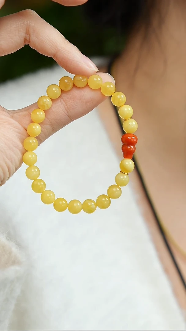 手串蜜蜡未镶嵌红葫芦