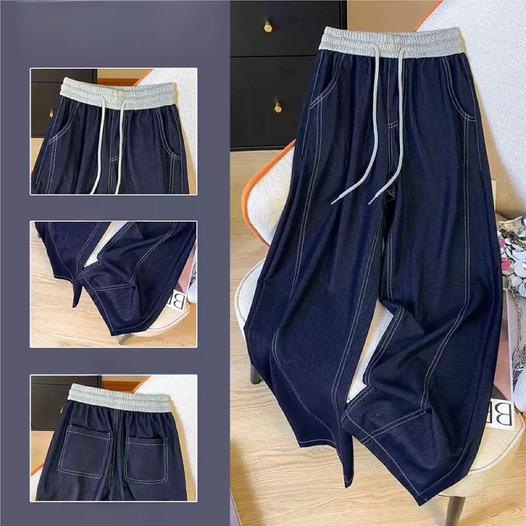 “夏日之约”---高端定制！匠心裁剪！撞色腰牛仔香蕉裤！