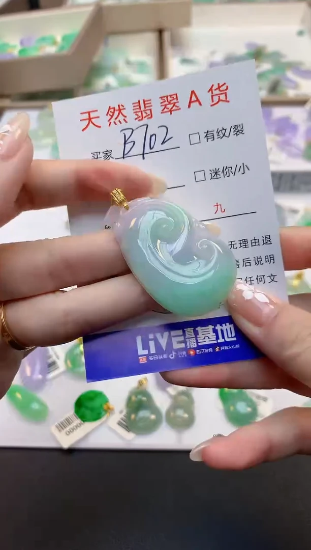 翡翠18K金镶嵌颈饰11111111