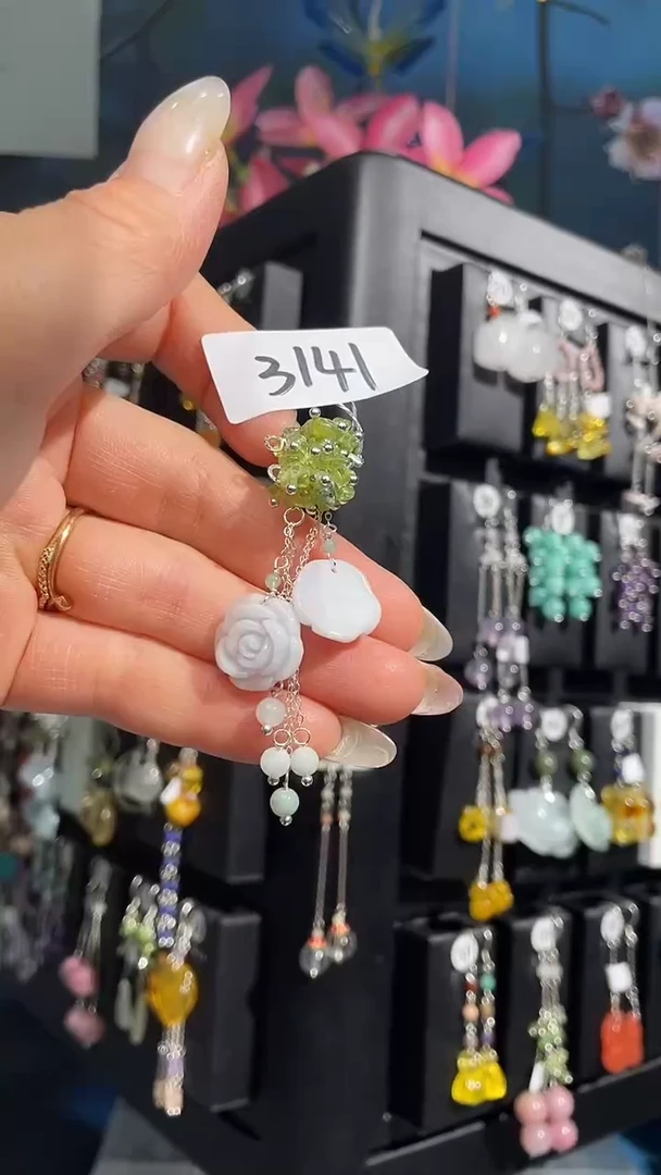 银S925镶嵌耳饰紫晶喜欢拍