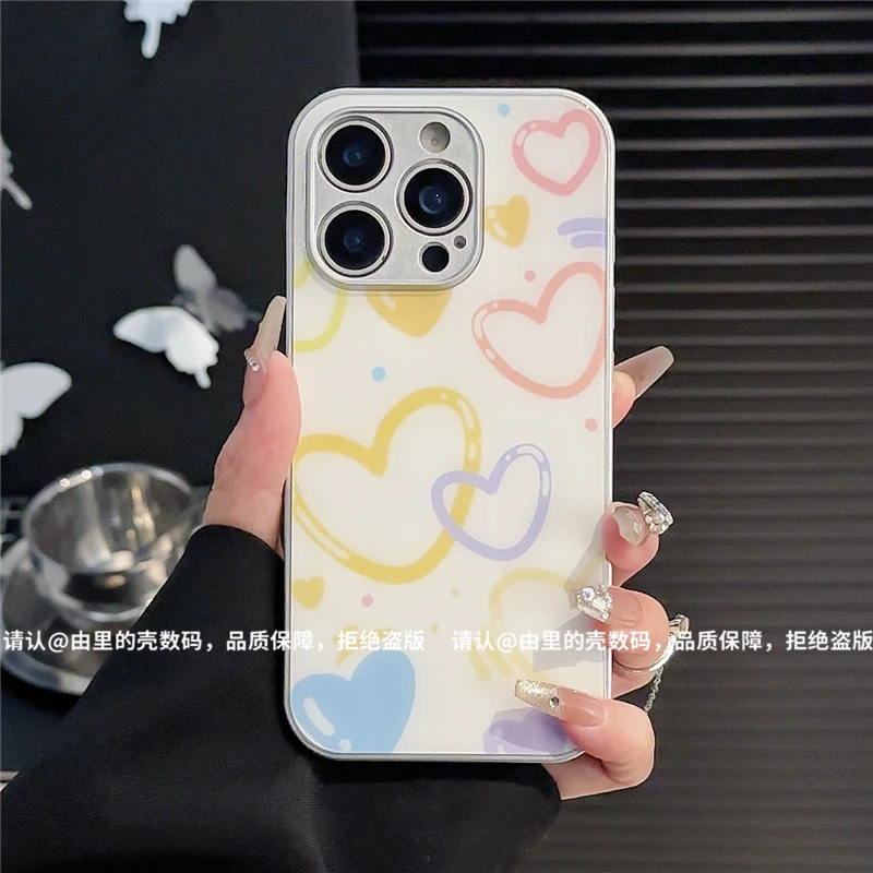 金属漆玻璃壳适用苹果16/iPhone/华为荣耀/OPPO/VIVO/小米/手机壳