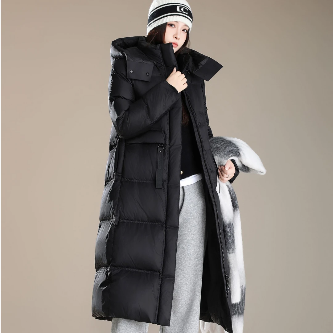 2025冬季新款韩版时尚减龄连帽羽绒服女气质加厚保暖外套TS5032