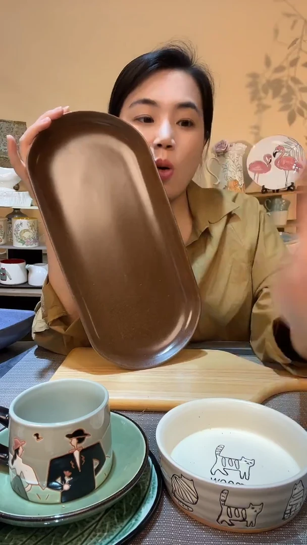 瓷片鱼盘 微瑕介意勿拍