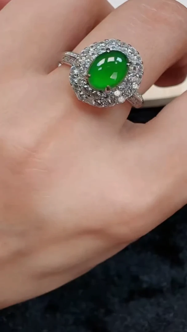 定制翡翠未镶嵌翡翠戒指6