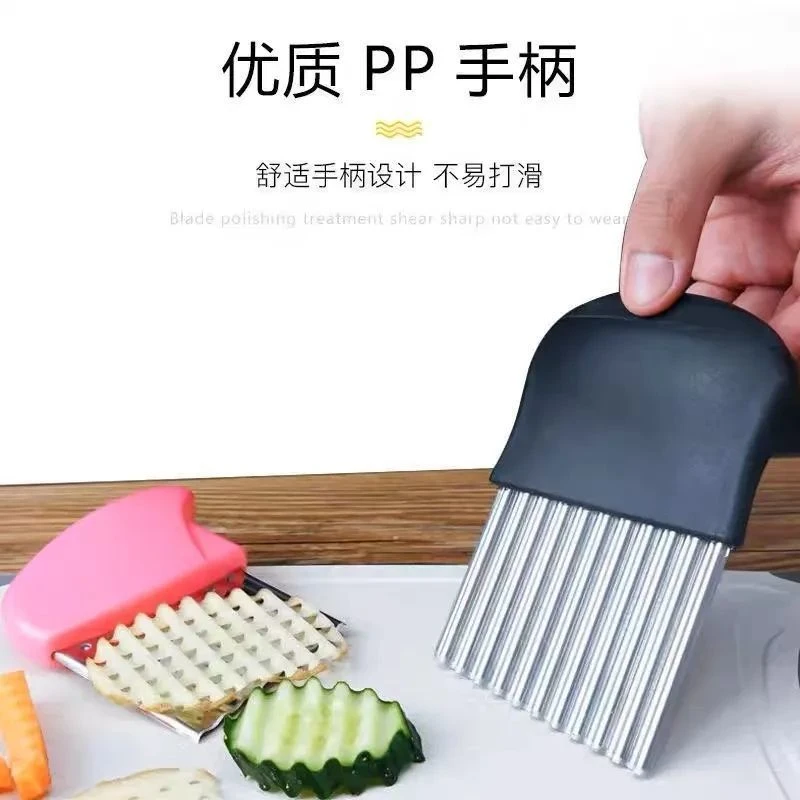 不锈钢土豆刀波浪刀狼牙切条器切菜器波纹刀切花式薯条刀