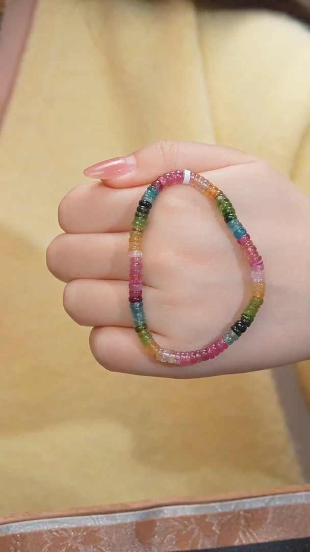 【闪购商品】碧玺手链未镶嵌多样性发 卡4-5@@N2642