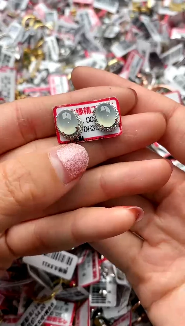 【闪购商品】翡翠戒指银S925镶嵌222222     1