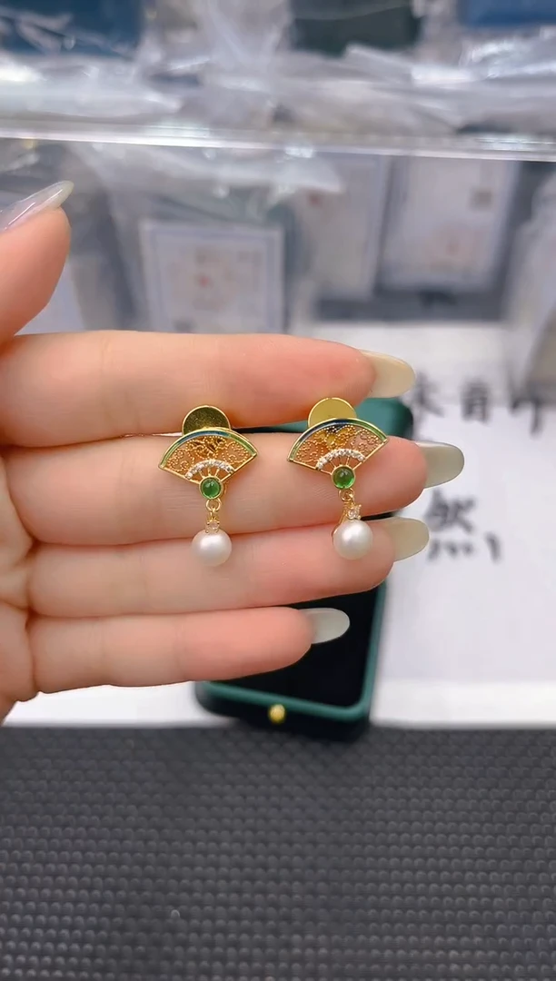 未镶嵌淡水珍珠耳饰ed1173