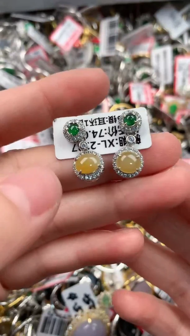 银S925镶嵌戒指翡翠888  8
