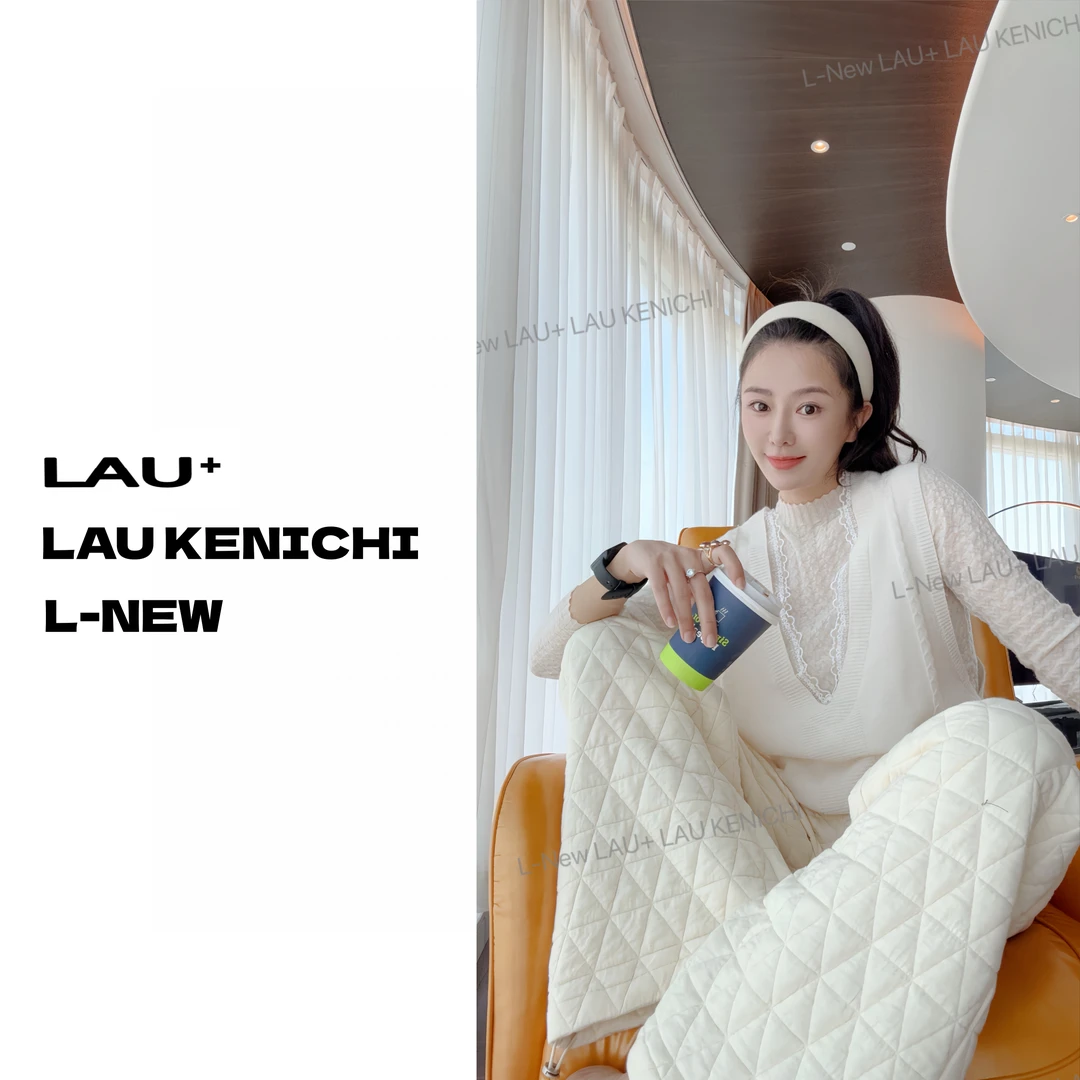 LAU+"悦妍"羊毛&山羊绒 蕾丝拼接设计师新款女装马甲 减龄 ins
