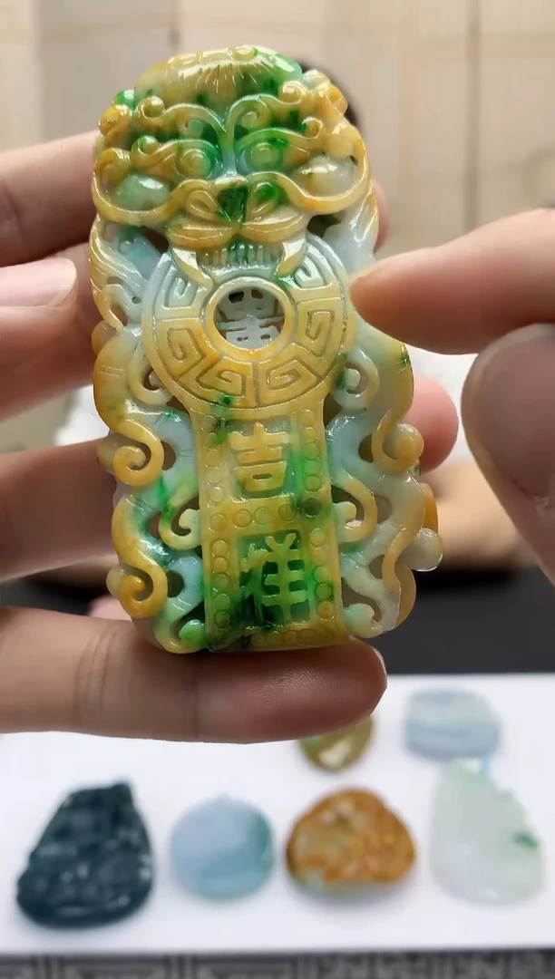 定制翡翠未镶嵌4856bb-毛货挂件38