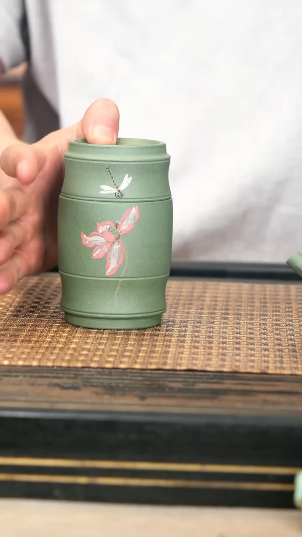 茶壶紫砂15《旅行套杯》豆青泥