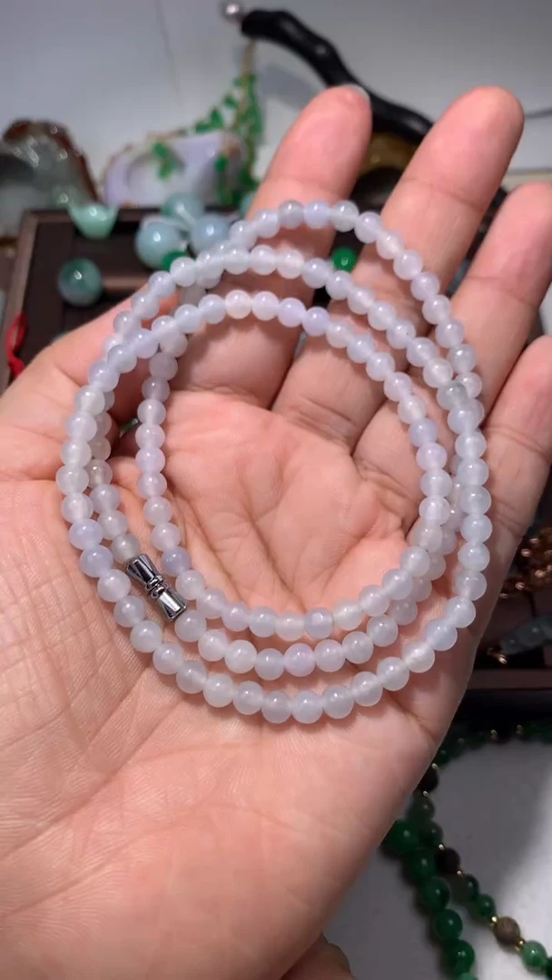 翡翠未镶嵌颈饰翡翠珠串