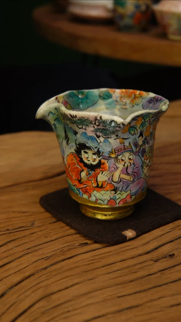 旁舍园园  钟馗无事小神仙系列手作公道杯